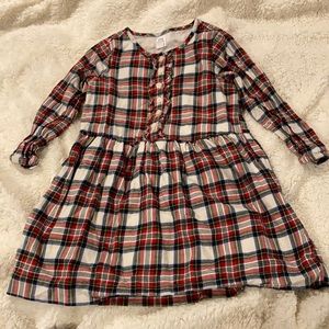 Girl Baby Gap lined dress Plaid Size 4